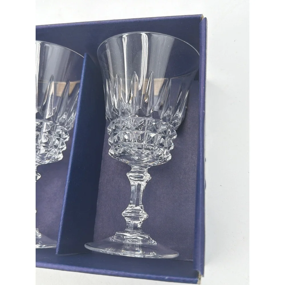 Vintage Cristal D'Arques Tuileries 15.5cl Crystal Wine Glasses Set of 6 Box